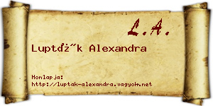 Lupták Alexandra névjegykártya