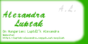 alexandra luptak business card